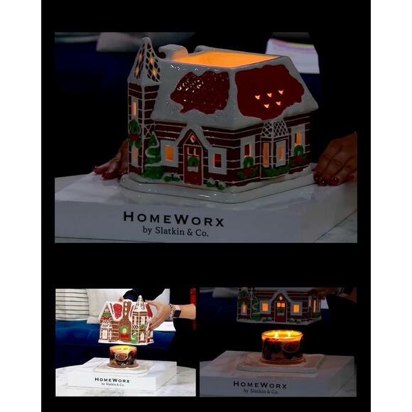 HOMEWORX by Slatkin & Co. CERAMIC GINGERBREAD VILLAGE HOUSE - Picture 8 of 11